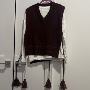 Maroon V-Neck Sweater Vest